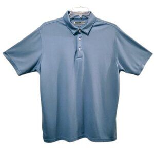 Pebble Beach Men's XLarge Golf Polo Shirt Performance Dri Luxe Light Blue